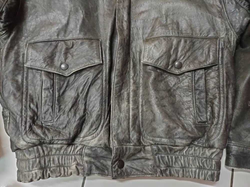 Leather Jacket - Airforce Leather Bomber Jacket - image 7