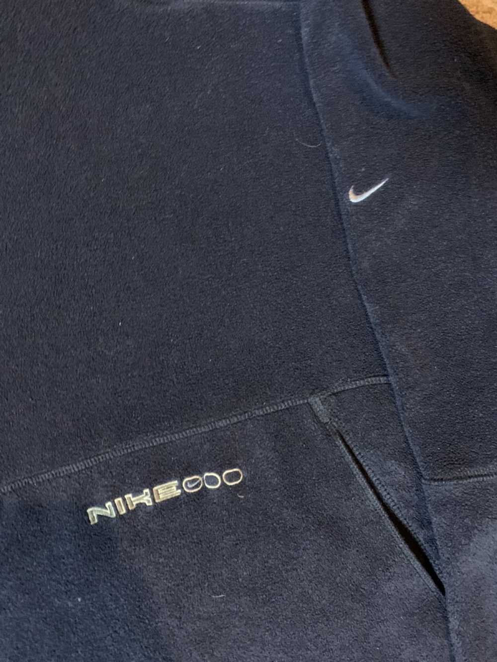 Nike blue swoosh fleece hoodie - image 2