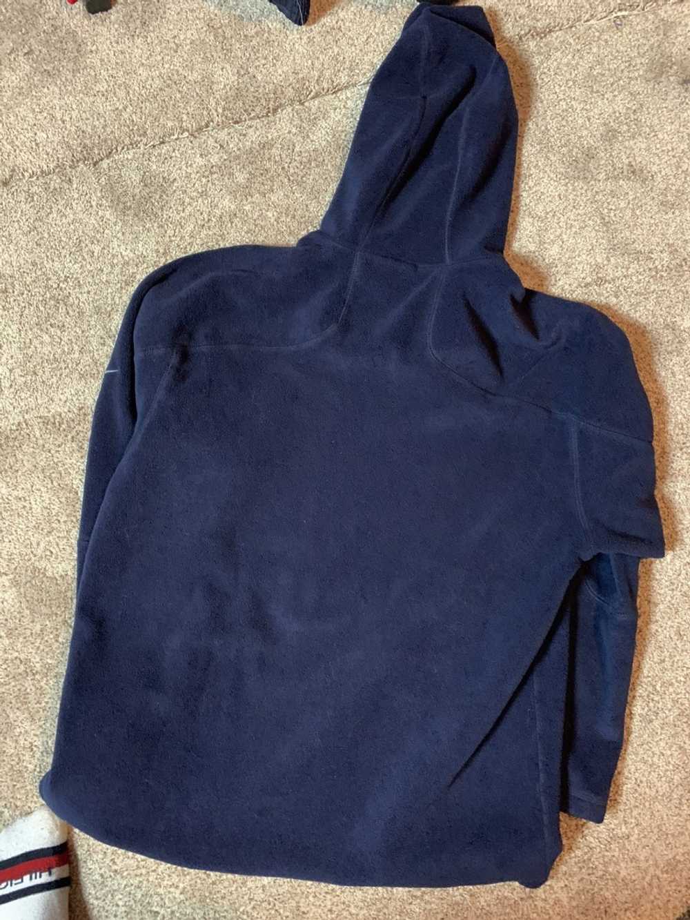 Nike blue swoosh fleece hoodie - image 4