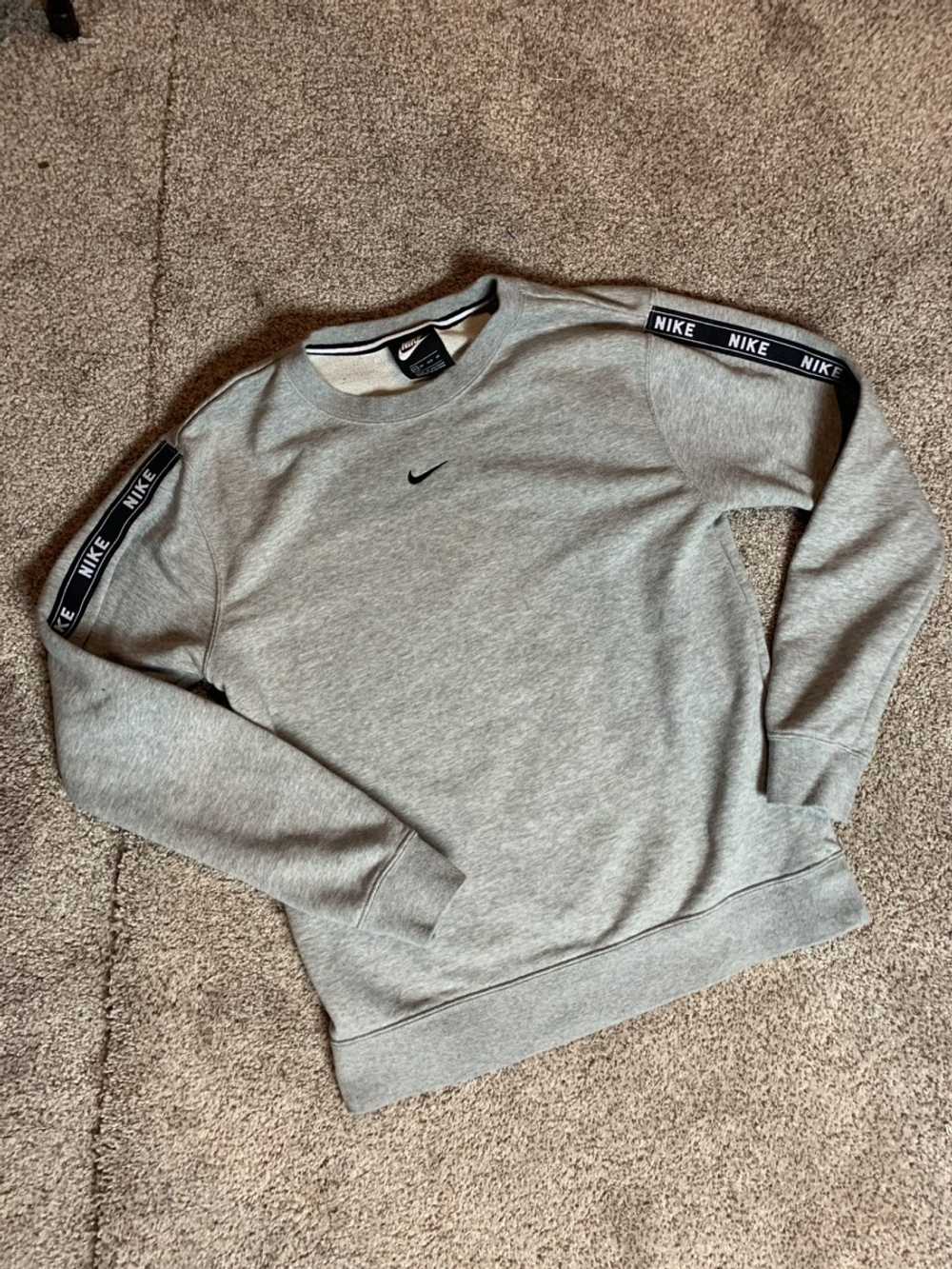 Nike new age centre swoosh arm tape grey crewneck - image 1