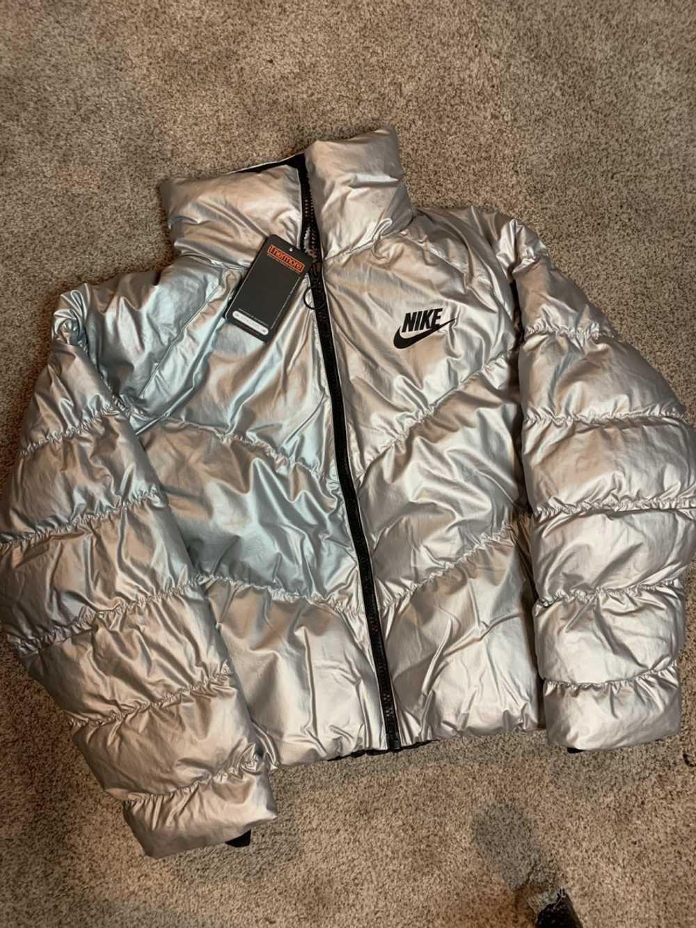 Nike reflective silver puffer jacket NWT - image 1