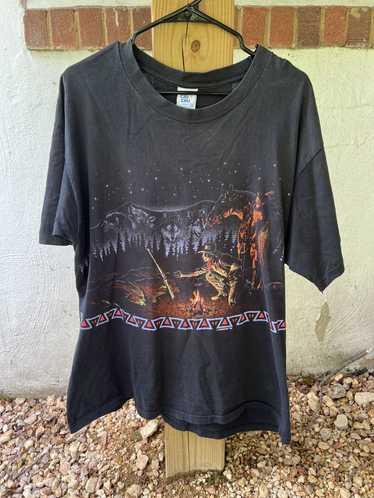 Vintage 1992 Habitat Cowboy Westeren Campfire Tee