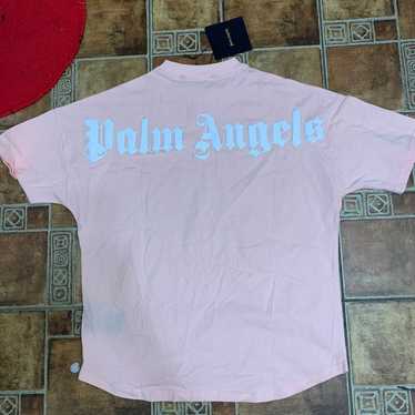 Palm angels pink curved logo T-shirt size M