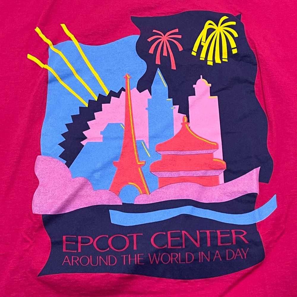 VTG Epcot Center “Around the World in a Day” Pink… - image 2