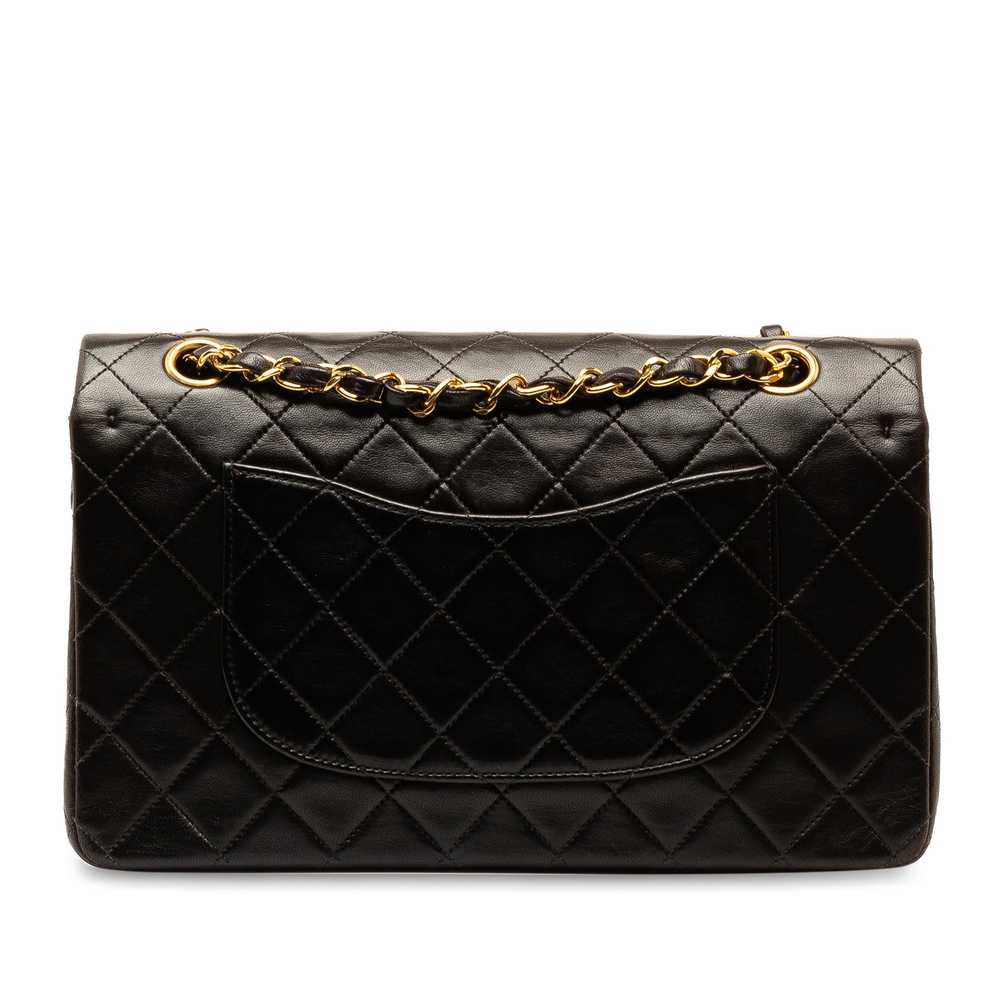 Black Chanel Medium Classic Lambskin Double Flap … - image 3