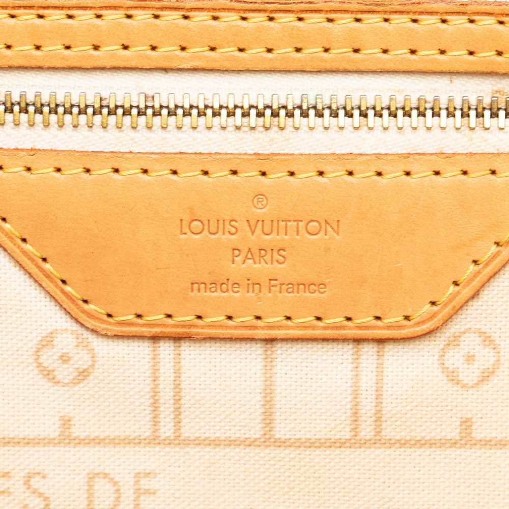 White Louis Vuitton Damier Azur Neverfull MM Tote… - image 7