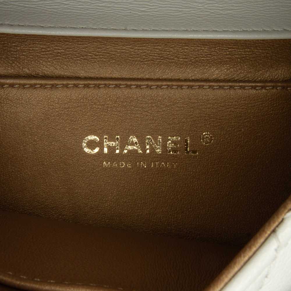White Chanel Small Chic Pearls Flap Bag - image 7