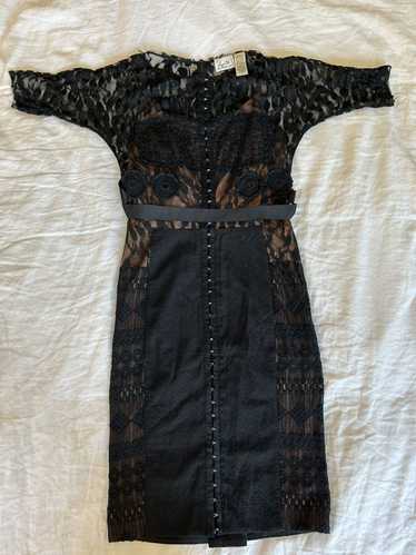 Anthropologie Black Lacy cocktail dress