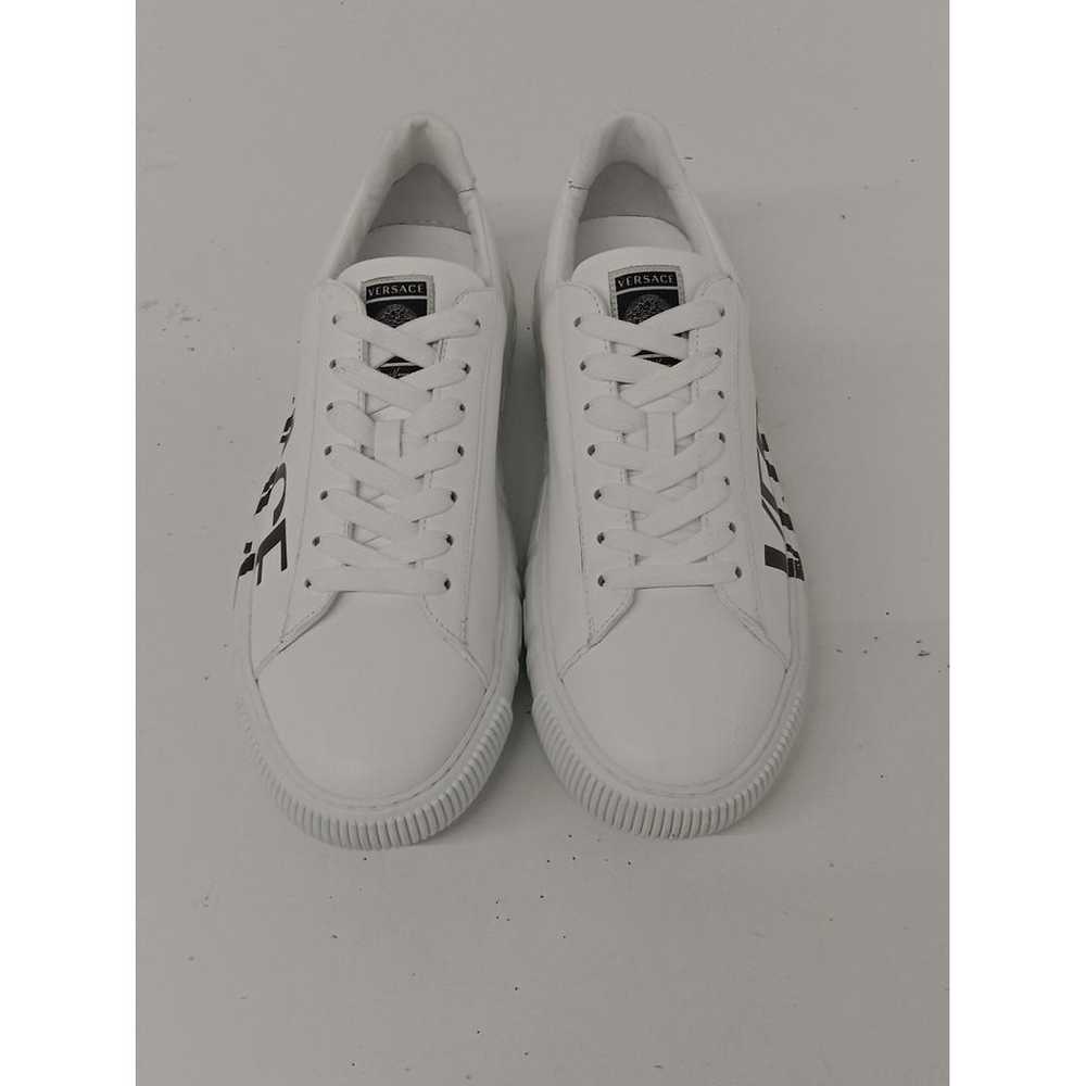 Versace Leather low trainers - image 3