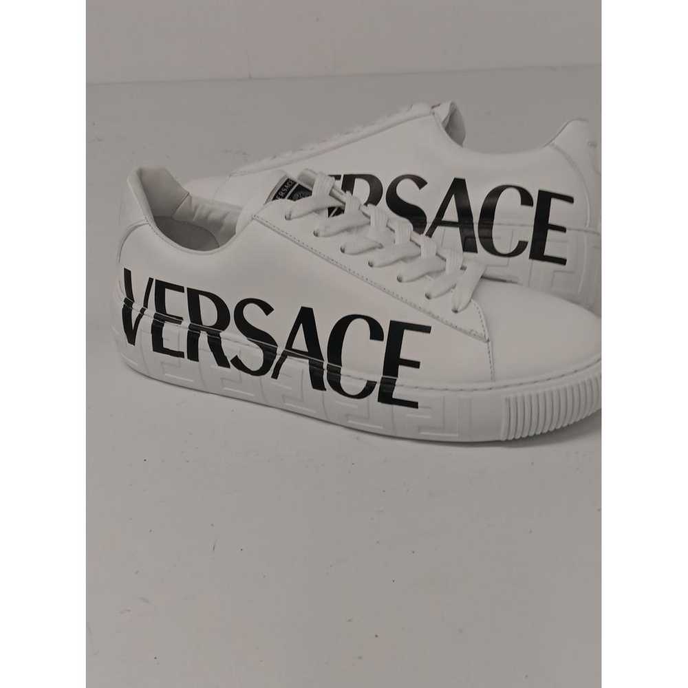 Versace Leather low trainers - image 9