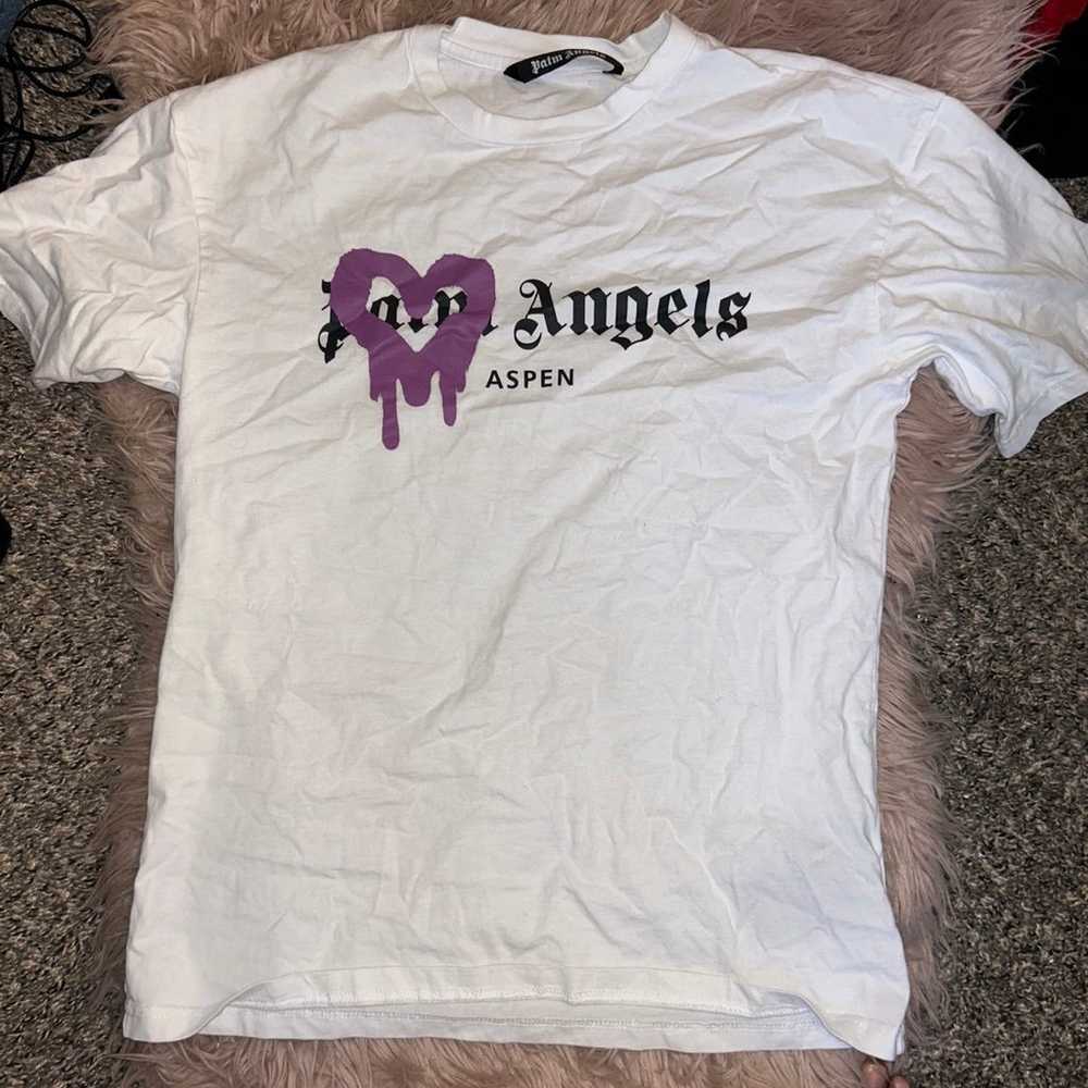 Purple palms angels shirt - image 1