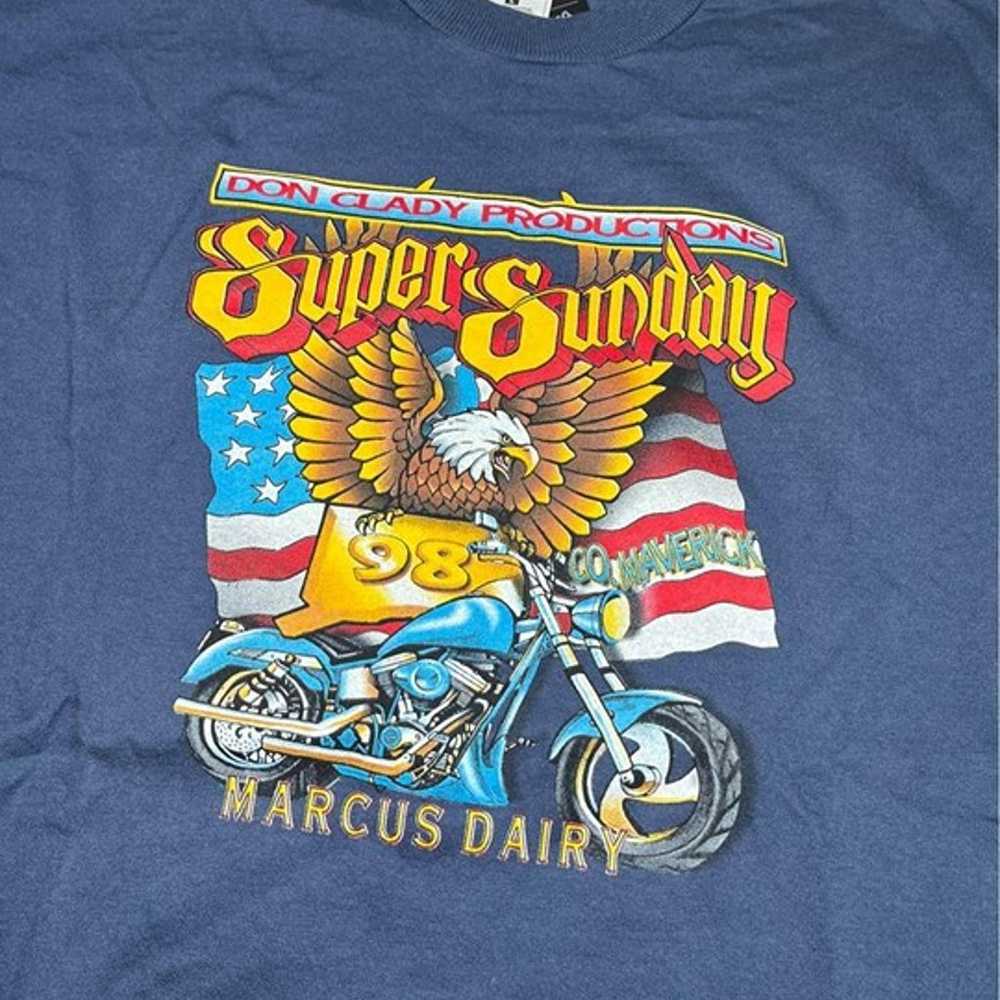 Vintage 1998 Biker T-shirt Size L - image 3