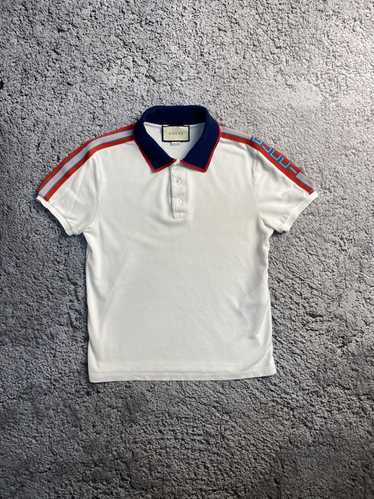 Gucci Gucci Side Stripe Logo Pique Polo - image 1