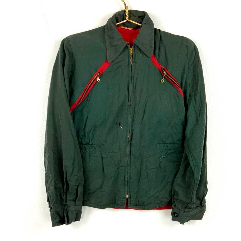 Vintage Vintage 1950s Reversible Full Zip Jacket … - image 1