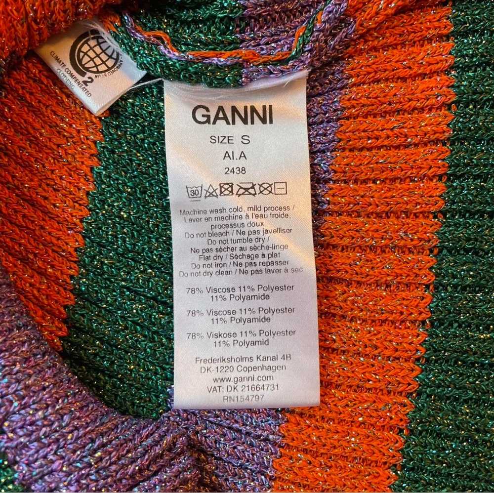 Ganni Lurex Stripe Knit T-Shirt - image 3
