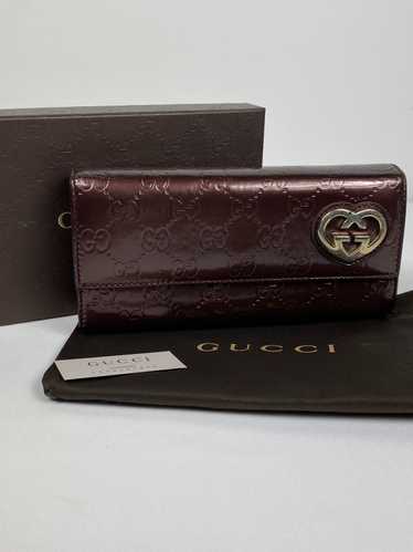 Gucci Gucci GG Guccissima Heart leather long walle