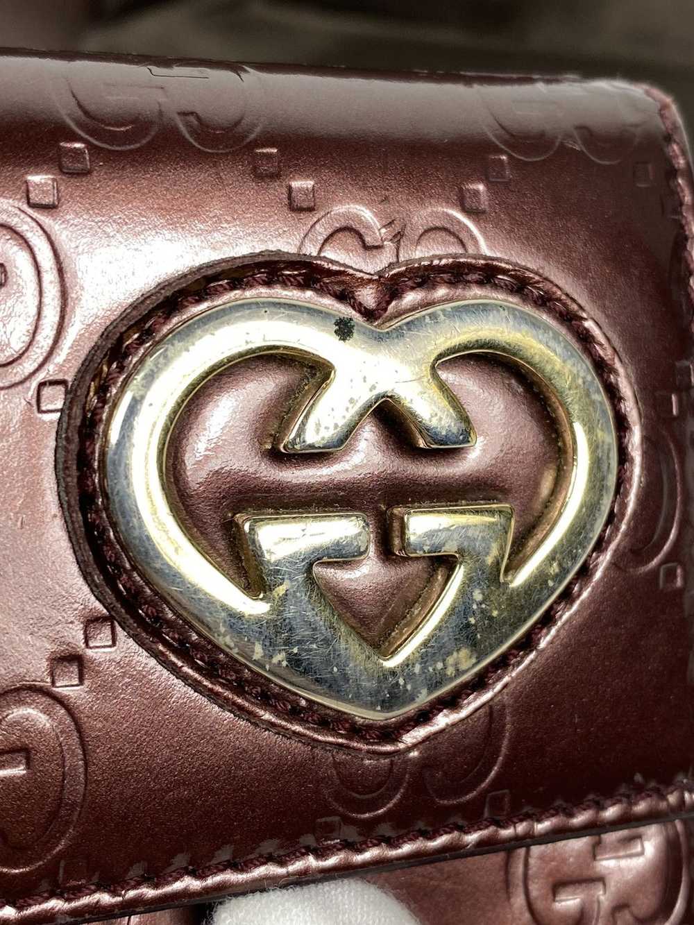 Gucci Gucci GG Guccissima Heart leather long wall… - image 3