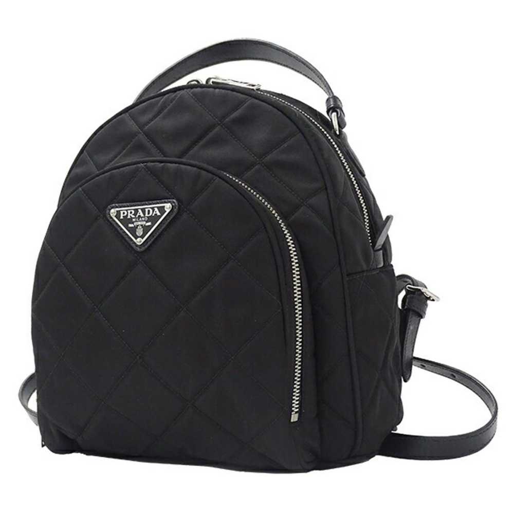 Prada PRADA Women's Bag Backpack Nylon Black 1BZ0… - image 2