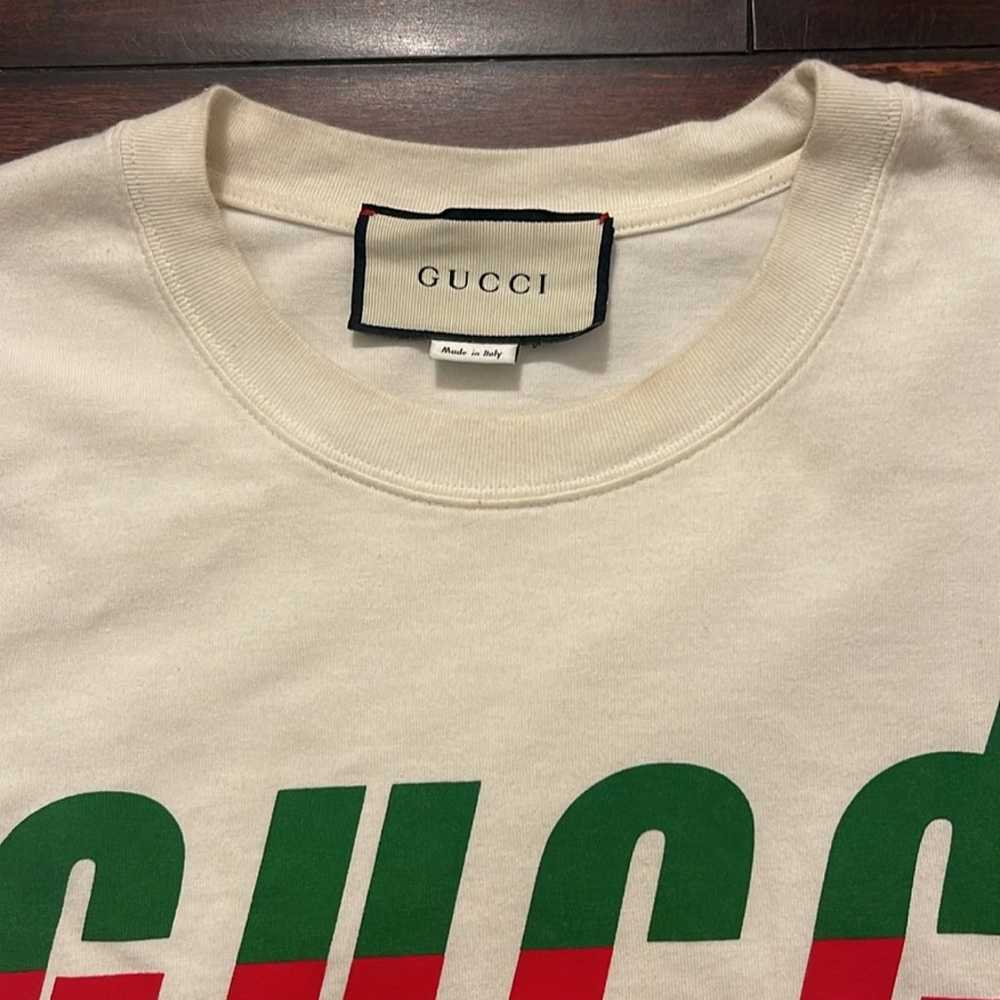 Authentic Gucci Blade T-Shirt White Red Green Men… - image 9