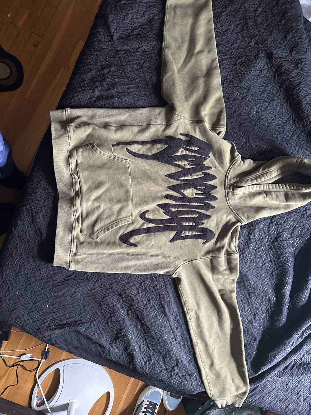 Revenge Revenge Chenille Army Olive Patch Hoodie … - image 2