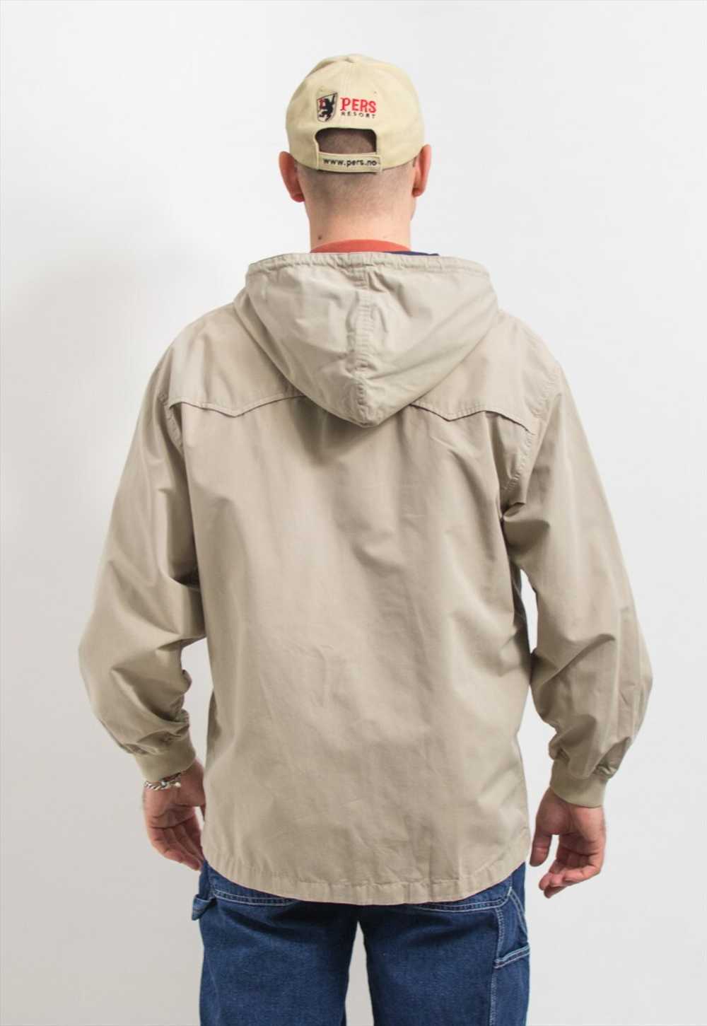 Levi's parka jacket hooded denim in beige men siz… - image 2