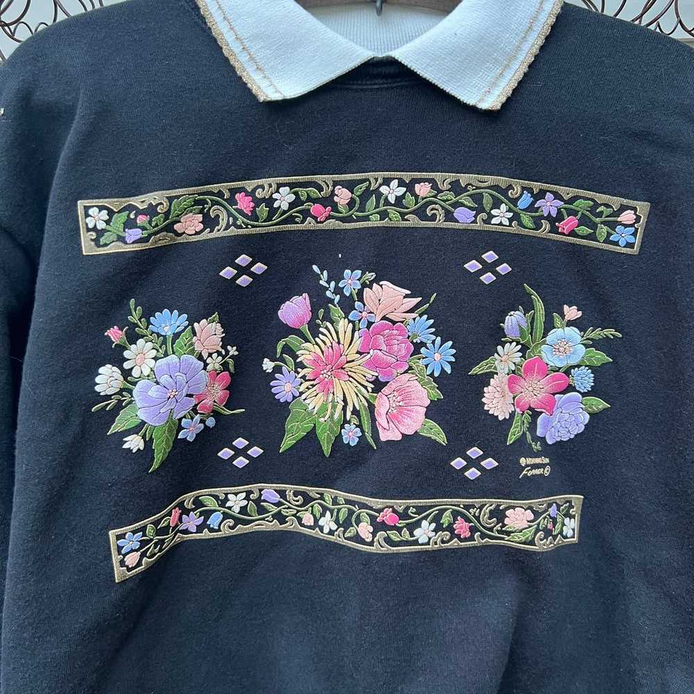 Vintage Morning Sun Granny sweatshirt floral prin… - image 2