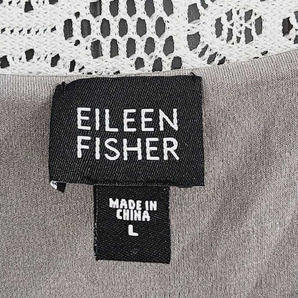 Eileen Fisher 100% Silk Gray tank top women's L - image 4
