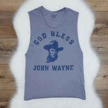 NWOT Midnight Rider God Bless John Wayne Muscle T… - image 1