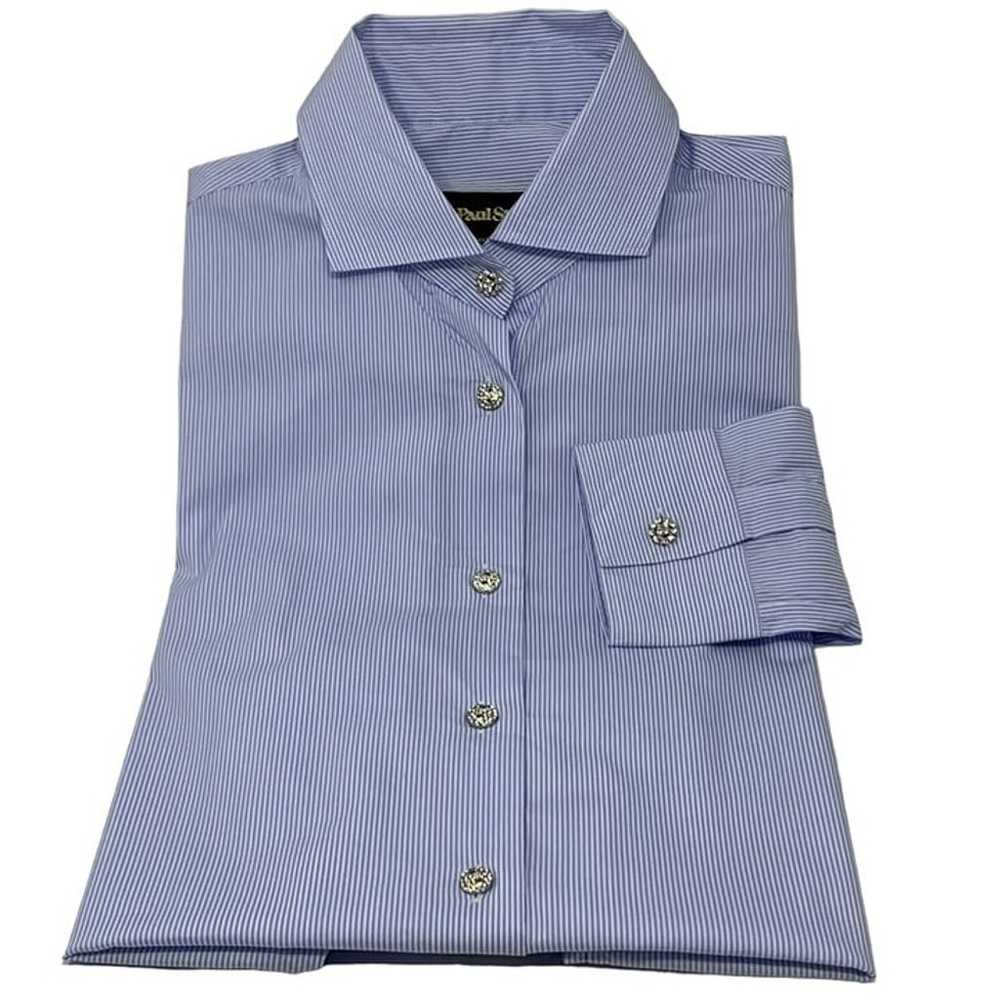 Paul Stuart Striped Cotton Blend Cutaway Collar R… - image 10