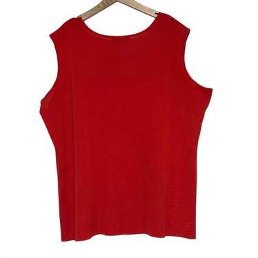 Misook 3X plus-size red knit scoop neck tank - image 1