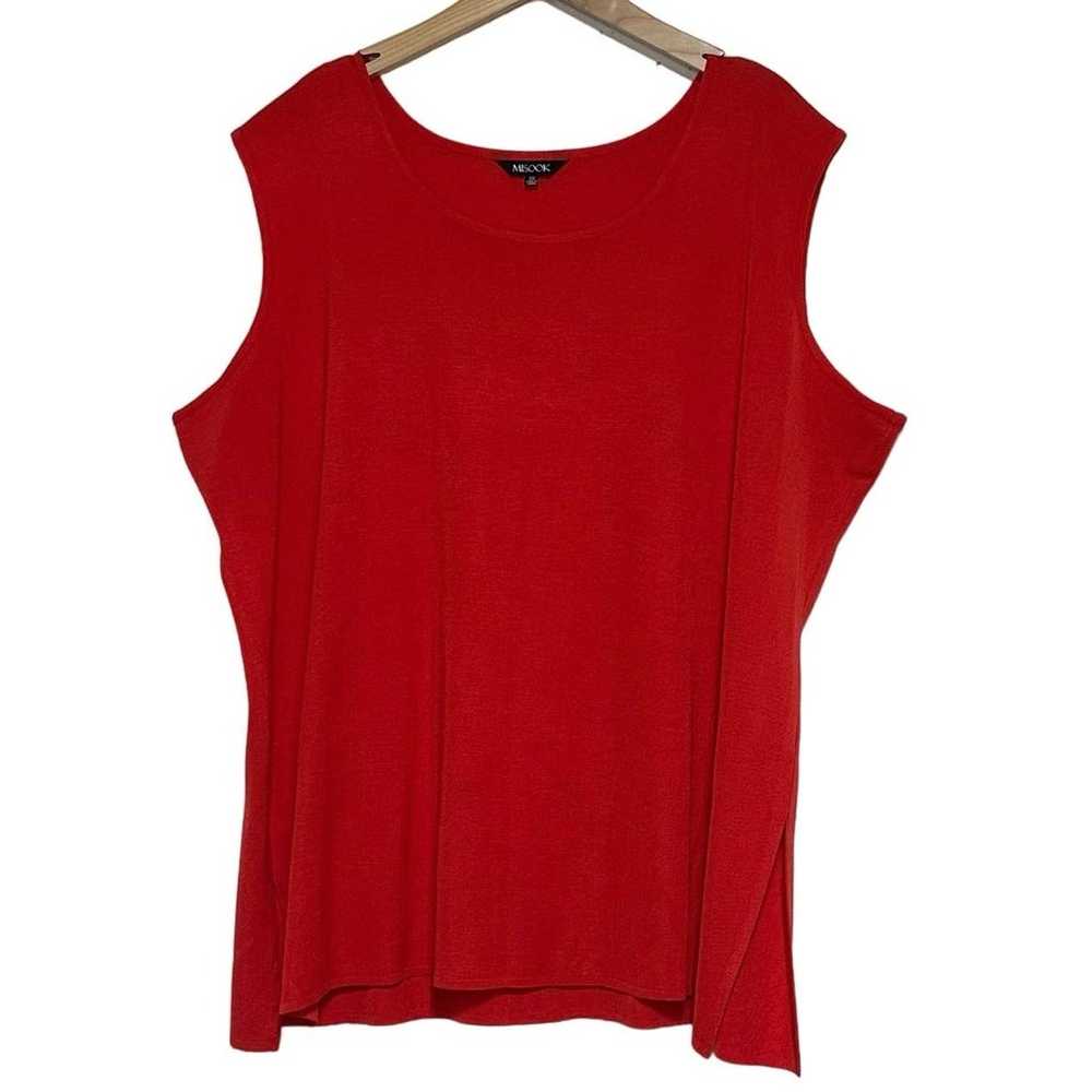 Misook 3X plus-size red knit scoop neck tank - image 2
