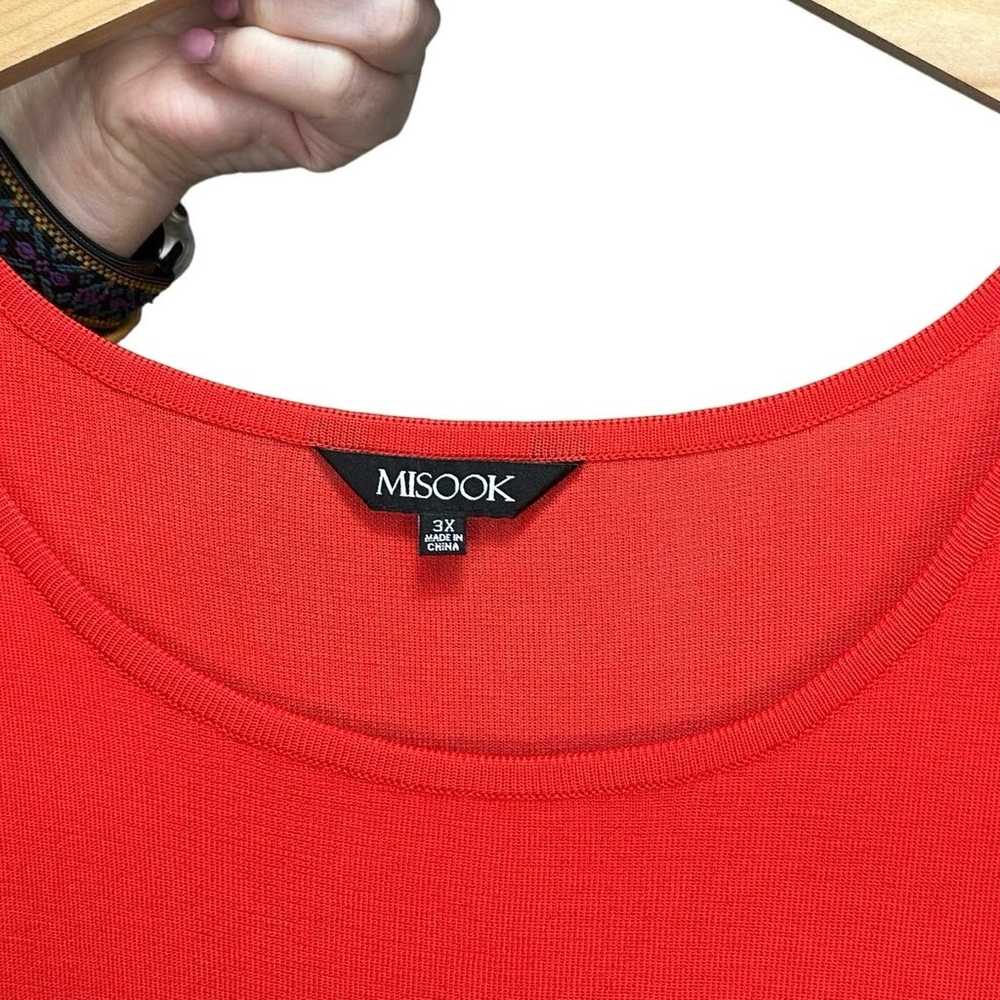 Misook 3X plus-size red knit scoop neck tank - image 4