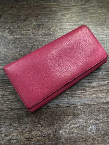Gucci Gucci Pink leather long wallet