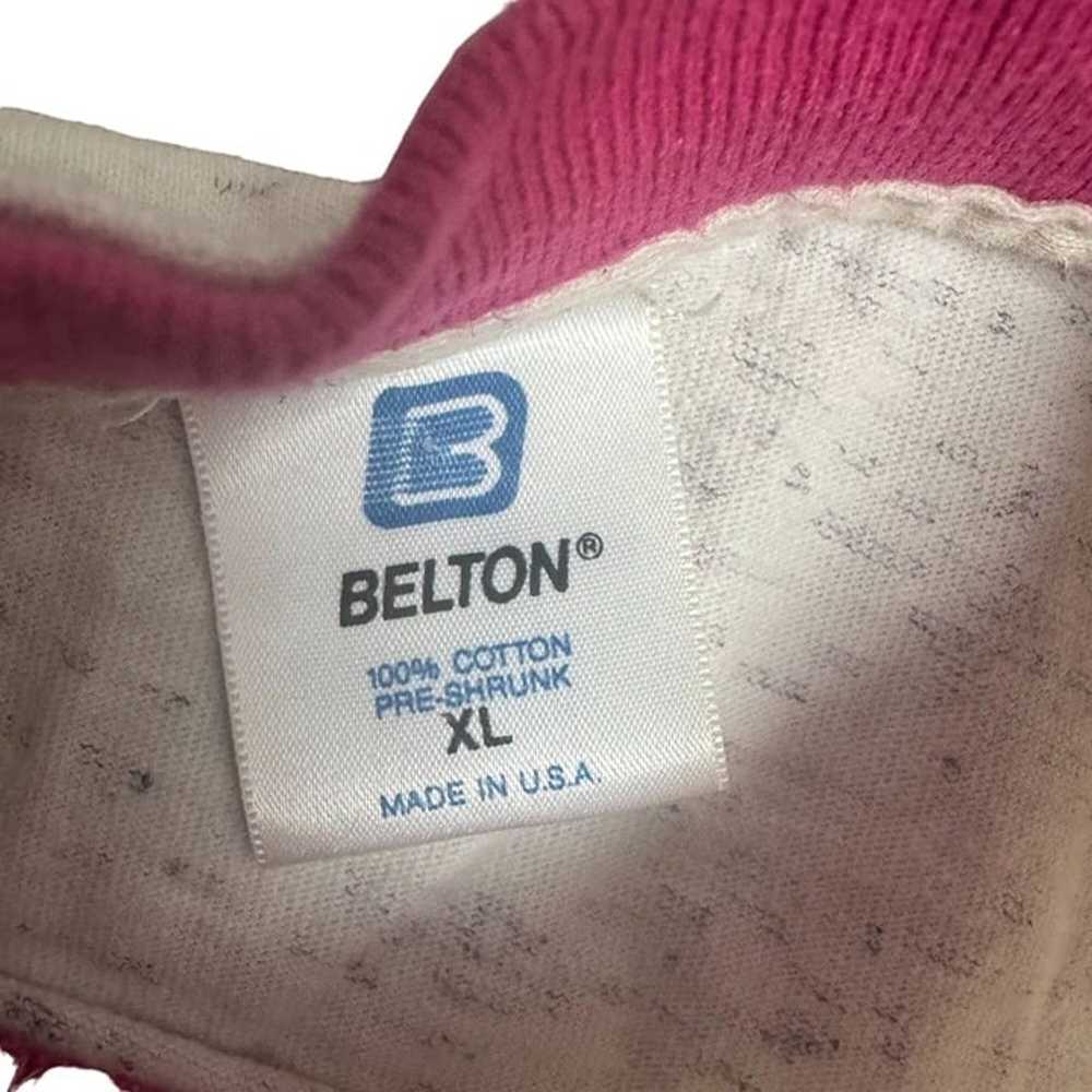 VTG Belton Size XL Gray Pink Unicorn Sparkly Prin… - image 3