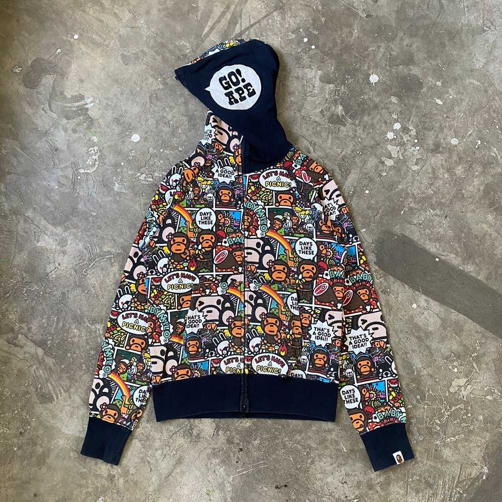 Bape Bape - Baby Milo All Over Print Full Zip Hoo… - image 1