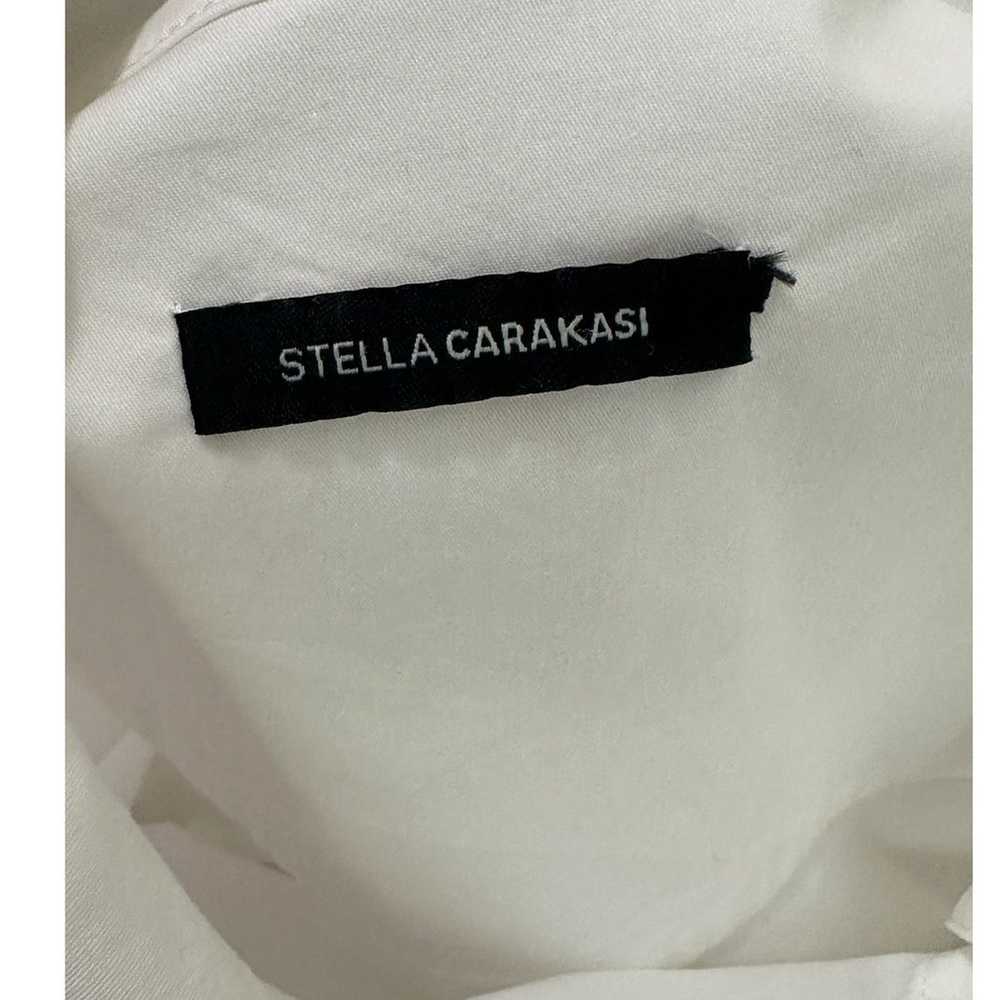 Stella Carakasi white long sleeves hi low button … - image 3