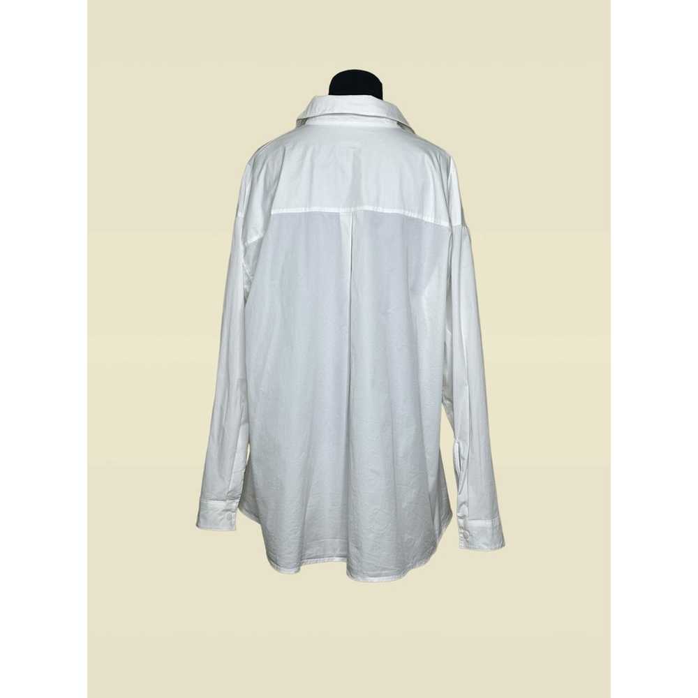Stella Carakasi white long sleeves hi low button … - image 9