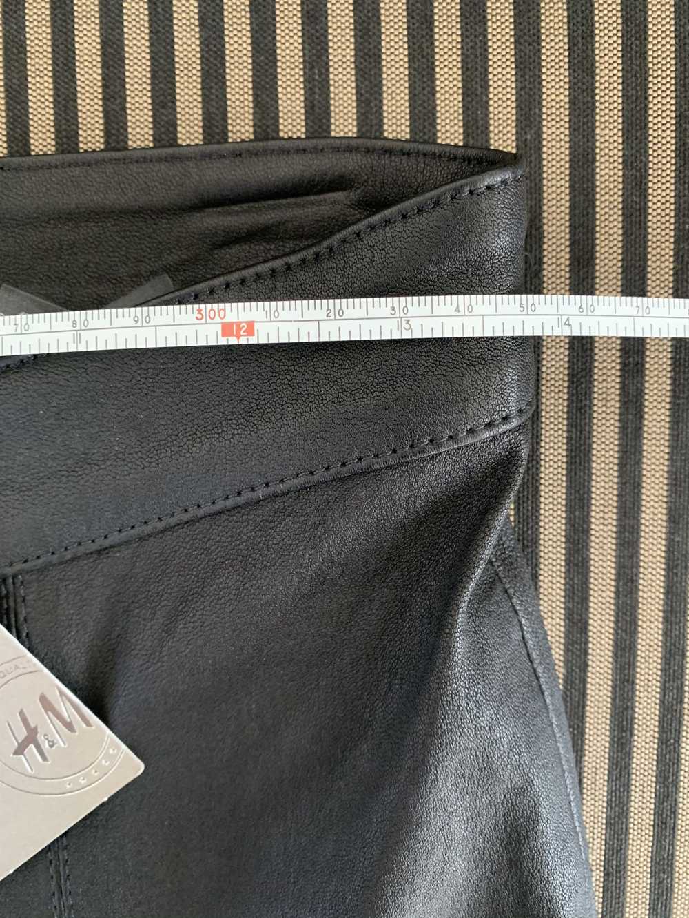 H&M × Luxury NWT H&M Black Premium Leather Skinny… - image 6