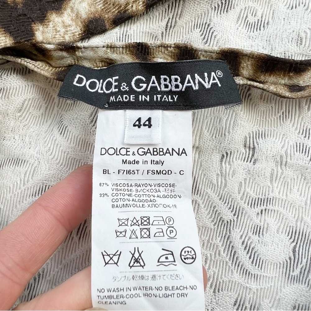 Dolce & Gabbana Y2K Leopard Animal Print Top Size… - image 4