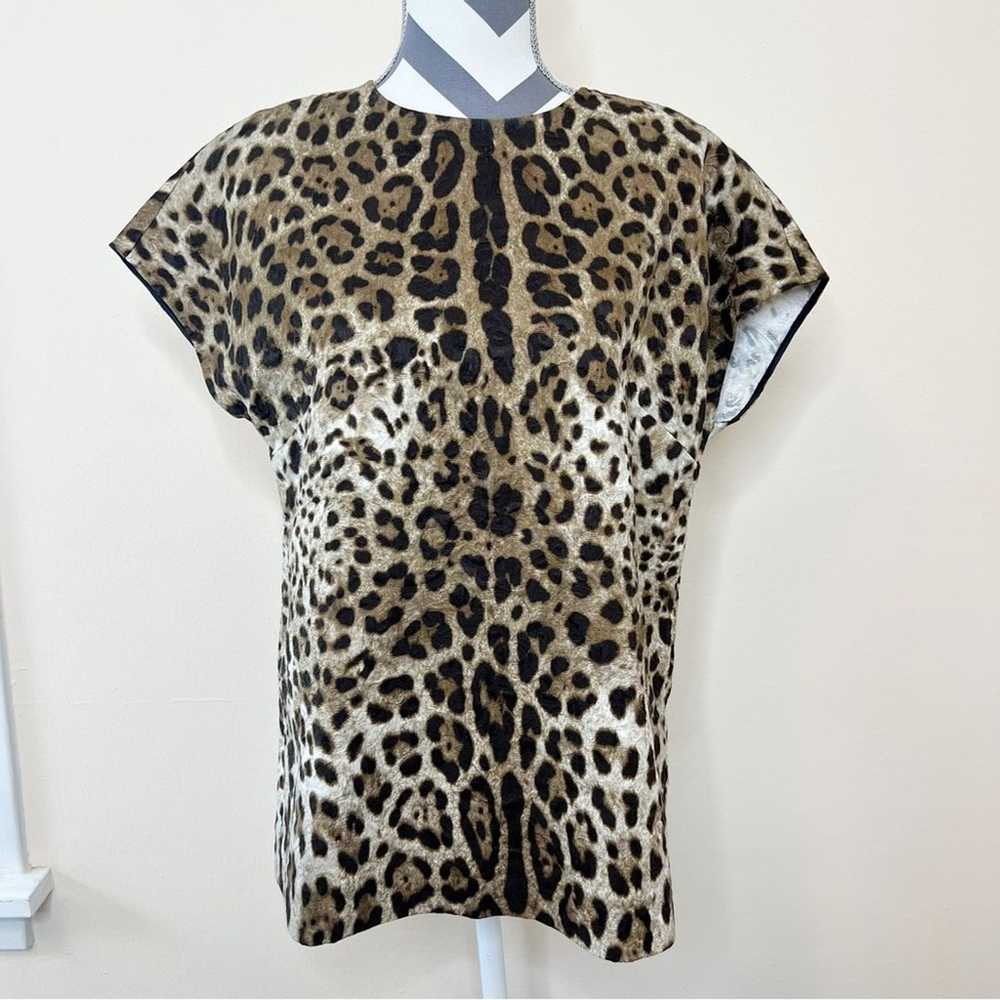 Dolce & Gabbana Y2K Leopard Animal Print Top Size… - image 9