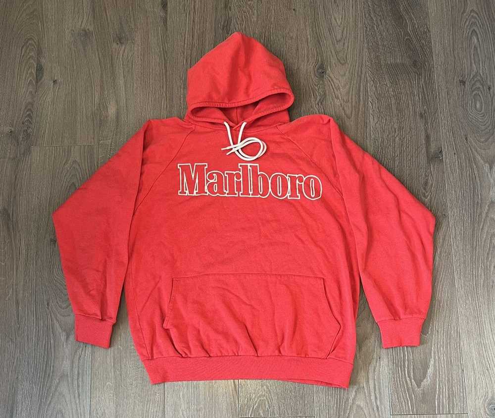 Vintage Vintage 90s Marlboro Spell Out Hoodie - image 1