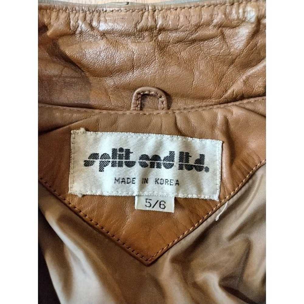 Split End Ltd Vintage Leather Jacket Size 5/6 - image 2