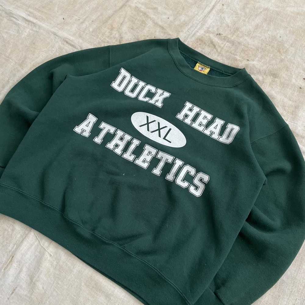 Duck Head × Vintage Vintage 90s Green Sweatshirt - image 2
