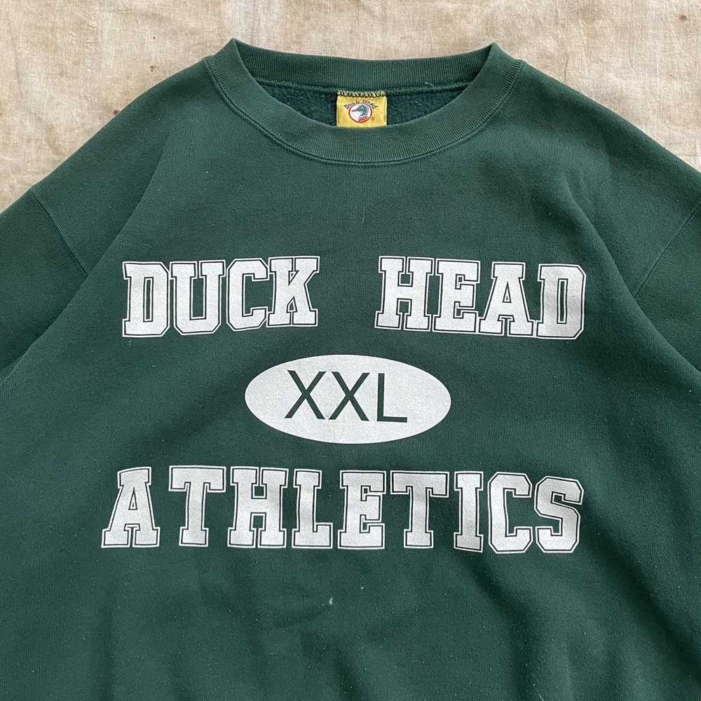 Duck Head × Vintage Vintage 90s Green Sweatshirt - image 3