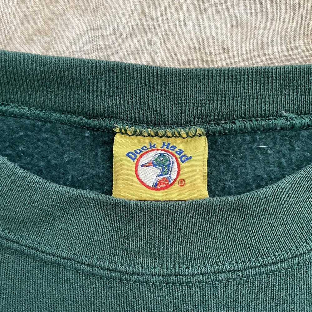Duck Head × Vintage Vintage 90s Green Sweatshirt - image 4