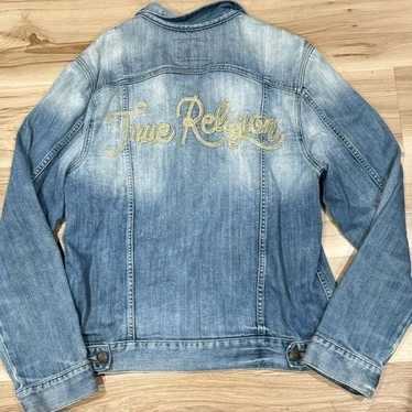 True Religion Dylan Embroidered Jean Jacket Women… - image 1