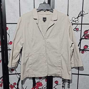 Eileen Fisher Tan Jacket Size XL - image 1