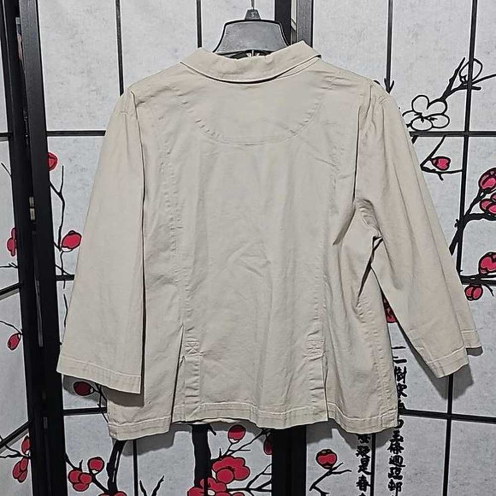 Eileen Fisher Tan Jacket Size XL - image 5