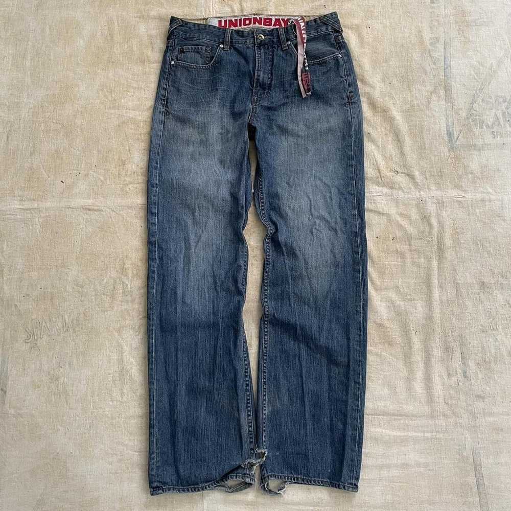 Union Bay × Vintage 90s y2k Heel Bite Flare Jeans - image 2