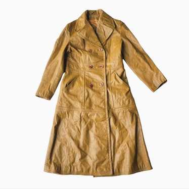 Vintage The Tannery Montgomery Ward Trench Leathe… - image 1